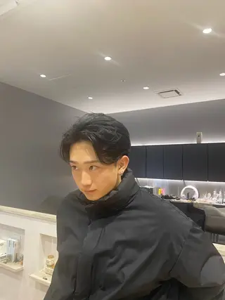 ミディアム パーマ 韓国ヘア🇰🇷 藤江 広人のヘアスタイル