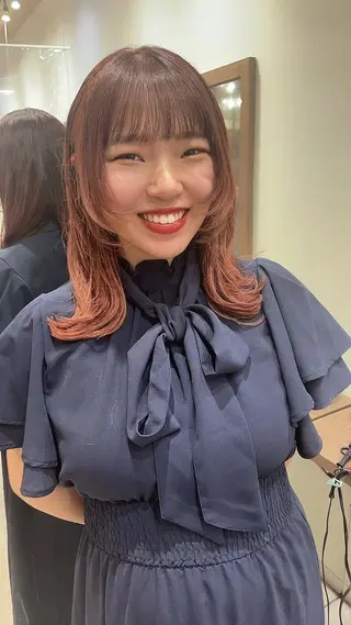 ミディアム カラー レイヤーカット/髪質 改善/矯正🤍吉田のヘアスタイル