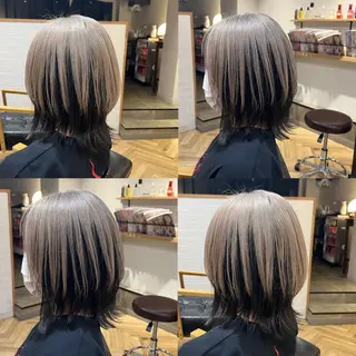 ミディアム カラー 艶カラー/韓国顔周り 🎀mamiのヘアスタイル