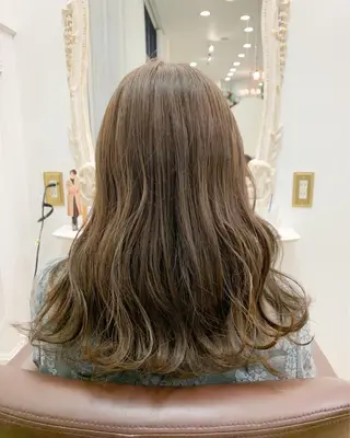 セミロング カラー Queen's  gate昭和所属・藤原 亮太のヘアスタイル