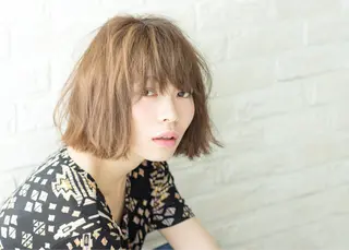 ミディアム gite カワムラナオキのヘアスタイル