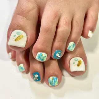 ショート カラー パーマ ヘアアレンジ キッズ ネイル アイブロウ 今福鶴見ネイル 8(ｴｲﾄ)のネイルデザイン