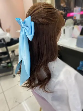 ヘアアレンジ 韓国特化エクステ🟨 エクステのヘアスタイル