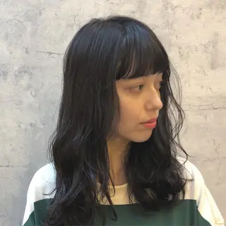 セミロング カラー 堀江/心斎橋/西大橋 四ツ橋【Vers】のヘアスタイル