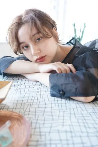 ショート パーマ シンバヒナノ/パーマ レイヤーカット/ボブのヘアスタイル