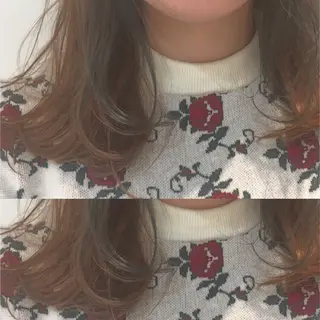 ロング カラー 江原 彩華のヘアスタイル