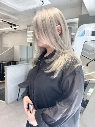 ミディアム カラー デザインカラー 小西勇次のヘアスタイル