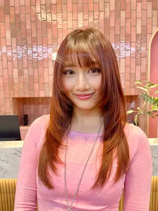 ロング カラー 柔らかい艶暖色 特化🫧姫汝のヘアスタイル