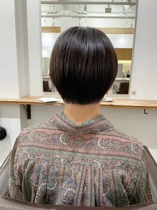 ショート パーマ ヘアアレンジ メンズ キッズ ネイル マツエク・マツパ パーマ/透明感カラー /ボブ/吉田一生のヘアスタイル