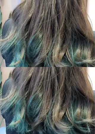 セミロング カラー 原宿サロン代表 デザインカラー伊藤卓のヘアスタイル