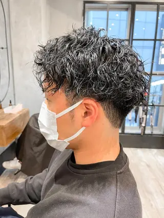 ショート パーマ メンズ amie高崎所属・高崎メンズパーマ 髪質改善TAKEのヘアスタイル