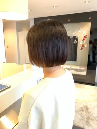 ショート 名竹聖治/透明感 カラー/縮毛矯正のヘアスタイル