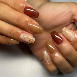 セミロング ネイル 下妻市ﾈｲﾙｻﾛﾝ M_styleのネイルデザイン