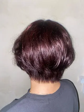 ショート カラー パーマ TJ天気予報5mm 森　瑞希のヘアスタイル