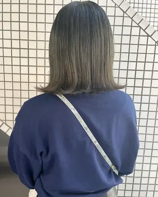 ミディアム カラー ヘアアレンジ 🌷ボブ/髪質改善 ストレートのヘアスタイル