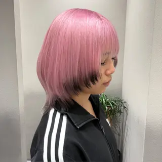 ミディアム カラー ✨ブリーチ支持No1 複雑履歴修正/舘岡のヘアスタイル