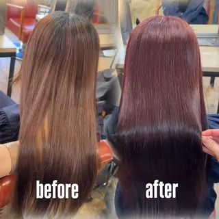 ミディアム カラー 福士 未来のヘアスタイル