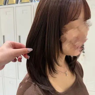 ミディアム カラー Zina天神🌻田中 愛香のヘアスタイル
