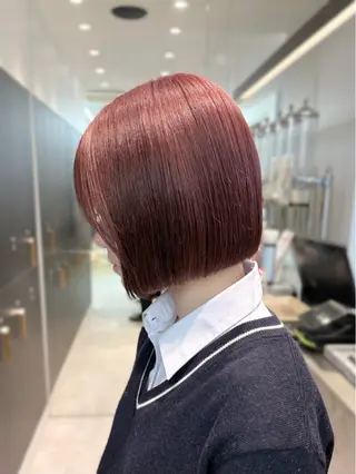 ミディアム 縮毛矯正/韓国ヘア /ブリーチ/柴山のヘアスタイル