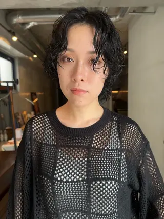 ショート カラー パーマ 斎藤祐樹 /レイヤー/パーマのヘアスタイル