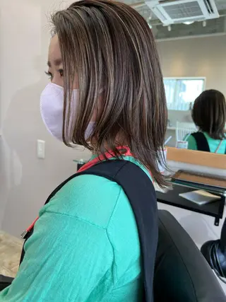 ミディアム テトネ タカシのヘアスタイル