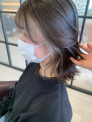 カラー Ancheri by flammeum戸塚店所属・ひな/ボブカット/ ブリーチなしWカラーのヘアスタイル