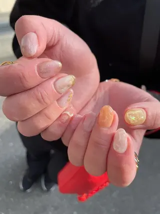 ロング カラー ヘアアレンジ キッズ ネイル マツエク・マツパ アイブロウ 福田 加奈のネイルデザイン