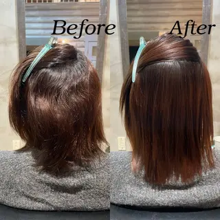 ミディアム 🐾及部 艶髪|艶 カラーショート|ボブのヘアスタイル