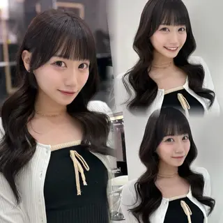 セミロング カラー 新宿/韓国ヘア 中明度カラー/かやのヘアスタイル