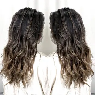 セミロング カラー 縮毛/レイヤー 韓国/橋口のヘアスタイル