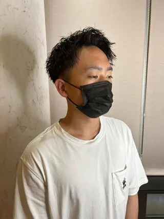 メンズ 福岡縮毛矯正✨️ ストレート 向井和輝のヘアスタイル