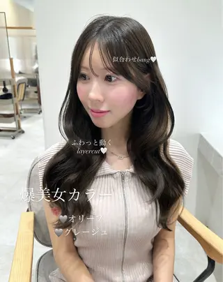 ロング カラー 中韓style 💄🤍愛子🇨🇳のヘアスタイル