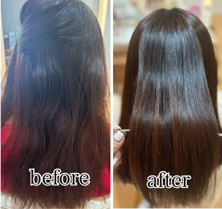 ミディアム 髪質改善カラー 清利あやなのヘアスタイル