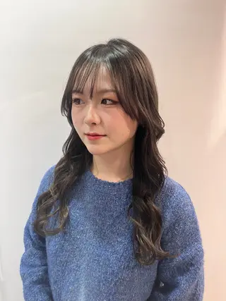 セミロング カラー 望愛/レイヤー/ハイ トーン/デザインのヘアスタイル