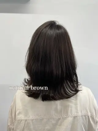 ミディアム カラー Ella所属・nana【艶髪】/ レイヤー/縮毛矯正のヘアスタイル