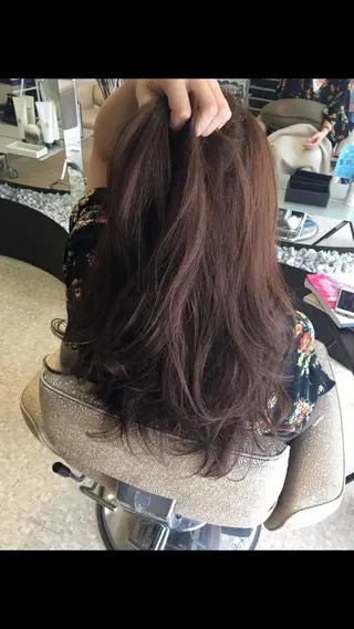 ロング カラー ヘアアレンジ Agu  hair rupia 金沢店所属・金沢美容室/ 艶髪/夜営業/JINのヘアスタイル