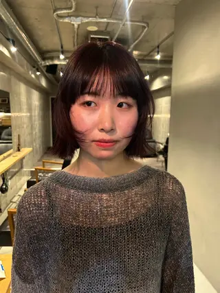 ミディアム カラー 石原 実のヘアスタイル