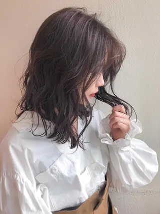 ミディアム カラー 【1日2名様限定】 AFLOAT白川雄副のヘアスタイル