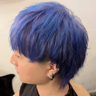 ミディアム カラー メンズ VOICEbarber高野店所属・今井 杏星 【フェー ド/セット/パーマ】のヘアスタイル