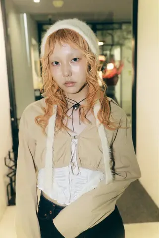 ミディアム カラー ブリーチモデル募集 古内柊のヘアスタイル