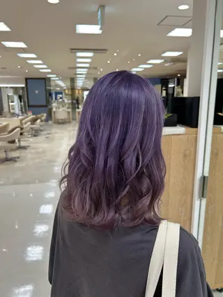 カラー 💜暖色系カラー/ ブリーチカラー💜のヘアスタイル