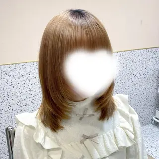 ミディアム ⟡韓国ボブ/艶カラー /韓国🌙Yuukaのヘアスタイル