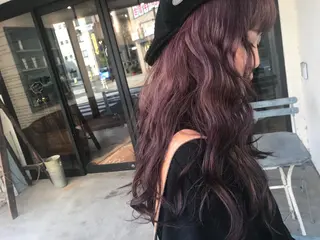 ロング カラー パーマ オリーブ透明感カラー 表参道/MIKUのヘアスタイル