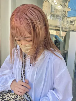 ミディアム 森貴裕/ベージュ/ パーマ/オリーブのヘアスタイル