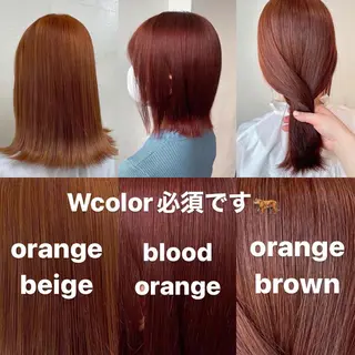 ロング カラー 愛結 暖色カラー🎀🩰のヘアスタイル