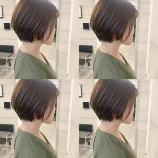 ショート カラー 透明感/オリーブ/ グレージュ/YUKAのヘアスタイル