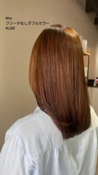 セミロング カラー 友 美海のヘアスタイル