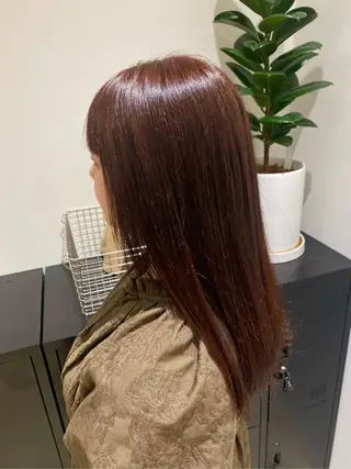 セミロング カラー fumi🪞血色感 アップ艶カラーのヘアスタイル