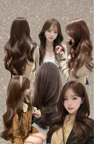 セミロング カラー ヘアアレンジ 艶カラー の達人のヘアスタイル