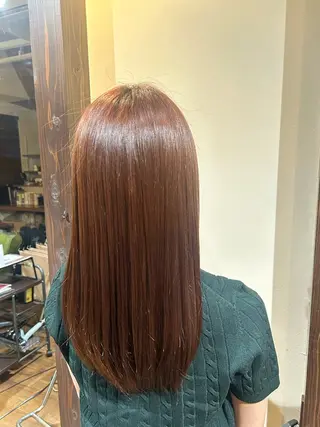 ロング カラー Luster Friends所属・まゆ | 艶カラー | ストレートのヘアスタイル
